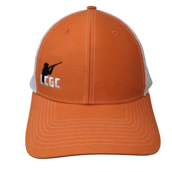 LCGC Snapback Trucker Hat Orange One Size Adjustable Mesh Back Richardson - Picture 1 of 9